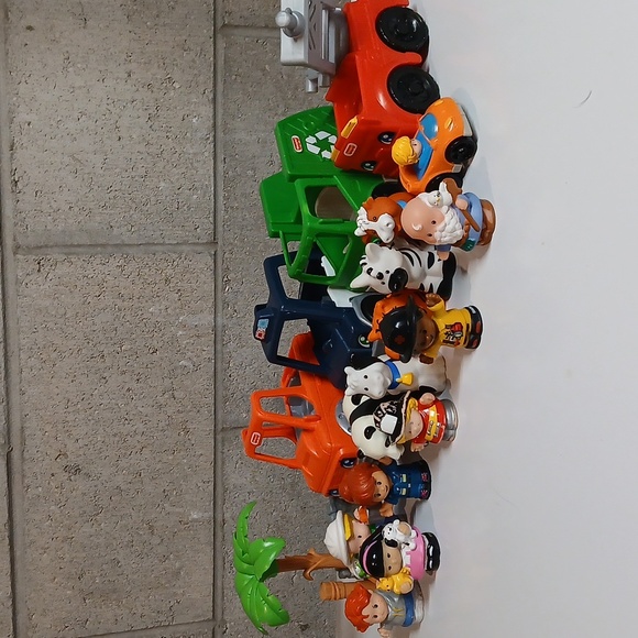 Fisher-Price Other - Fisher Price Little People Lot 18 Figures And Pieces Mixed Replacements Vehicles